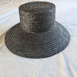 Fabiana Filippi Black Straw Sun Hat M